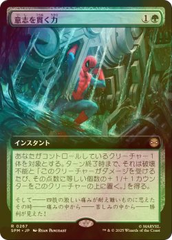 画像1: [FOIL] 意志を貫く力/Strength of Will (拡張アート版) 【日本語版】 [SPM-緑R]