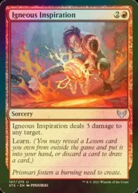 [FOIL] 炎血の発想/Igneous Inspiration 【英語版】 [STX-赤U]