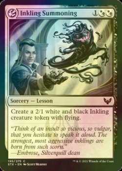 画像1: [FOIL] 墨獣召喚学/Inkling Summoning 【英語版】 [STX-金C]