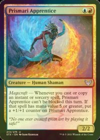 [FOIL] プリズマリの初学者/Prismari Apprentice 【英語版】 [STX-金U]