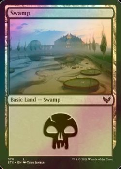 画像1: [FOIL] 沼/Swamp No.370 【英語版】 [STX-土地C]