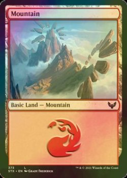 画像1: [FOIL] 山/Mountain No.373 【英語版】 [STX-土地C]