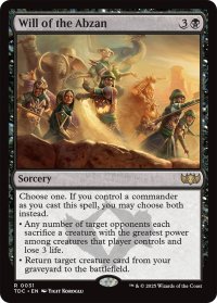 アブザンの意志/Will of the Abzan 【英語版】 [TDC-黒R]