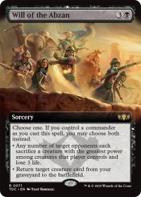 アブザンの意志/Will of the Abzan (拡張アート版) 【英語版】 [TDC-黒R]