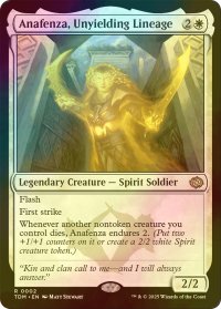 [FOIL] 不撓の系統、アナフェンザ/Anafenza, Unyielding Lineage 【英語版】 [TDM-白R]