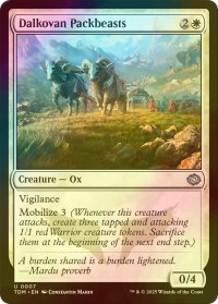 [FOIL] ダルコヴァンの荷役獣/Dalkovan Packbeasts 【英語版】 [TDM-白U]