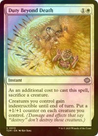 [FOIL] 務め果たさずに死なず/Duty Beyond Death 【英語版】 [TDM-白U]