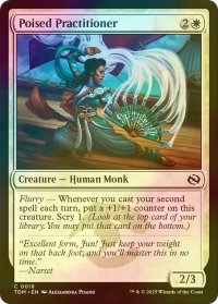 [FOIL] 型の修行者/Poised Practitioner 【英語版】 [TDM-白C]