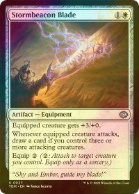 [FOIL] 招嵐の刃/Stormbeacon Blade 【英語版】 [TDM-白U]