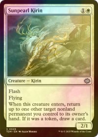 [FOIL] 陽光真珠の麒麟/Sunpearl Kirin 【英語版】 [TDM-白U]