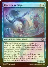 [FOIL] 締めつける賢者/Constrictor Sage 【英語版】 [TDM-青U]