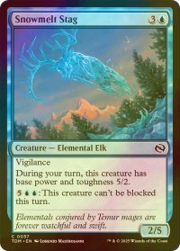 [FOIL] 雪解けの牡鹿/Snowmelt Stag 【英語版】 [TDM-青C]