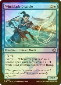 [FOIL] 展翅剣の門弟/Wingblade Disciple 【英語版】 [TDM-青U]