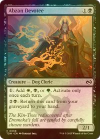 [FOIL] アブザンの信奉者/Abzan Devotee 【英語版】 [TDM-黒C]