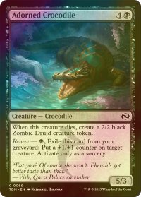 [FOIL] 装飾クロコダイル/Adorned Crocodile 【英語版】 [TDM-黒C]