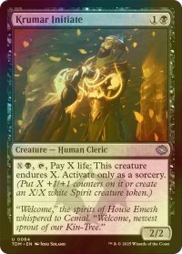 [FOIL] クルーマの信徒/Krumar Initiate 【英語版】 [TDM-黒U]