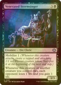[FOIL] 敬慕される嵐唱者/Venerated Stormsinger 【英語版】 [TDM-黒U]