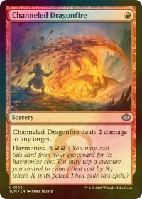 [FOIL] 引き出された龍火/Channeled Dragonfire 【英語版】 [TDM-赤U]