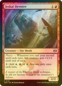 [FOIL] ジェスカイの信奉者/Jeskai Devotee 【英語版】 [TDM-赤C]