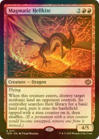 [FOIL] マグマのヘルカイト/Magmatic Hellkite 【英語版】 [TDM-赤R]