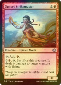 [FOIL] 夕日の拳聖/Sunset Strikemaster 【英語版】 [TDM-赤U]