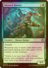 [FOIL] 以心伝心の狩人/Attuned Hunter 【英語版】 [TDM-緑U]