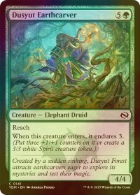[FOIL] ドゥシュトの地象師/Dusyut Earthcarver 【英語版】 [TDM-緑C]