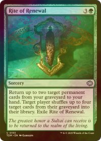 [FOIL] 更生の儀式/Rite of Renewal 【英語版】 [TDM-緑U]