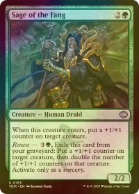 [FOIL] 牙の賢者/Sage of the Fang 【英語版】 [TDM-緑U]