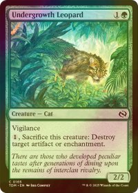[FOIL] 下生えの豹/Undergrowth Leopard 【英語版】 [TDM-緑C]