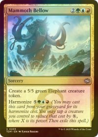 [FOIL] マンモスの咆哮/Mammoth Bellow 【英語版】 [TDM-金U]