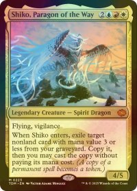 [FOIL] 道の体現者、シィコ/Shiko, Paragon of the Way (海外産ブースター版) 【英語版】 [TDM-金MR] *詳細要確認