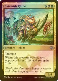 [FOIL] 遊撃サイ/Skirmish Rhino 【英語版】 [TDM-金U]