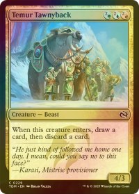 [FOIL] ティムールの栗毛獣/Temur Tawnyback 【英語版】 [TDM-金C]