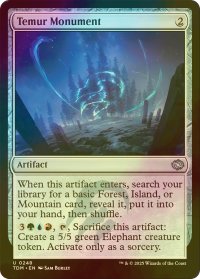 [FOIL] ティムールの碑/Temur Monument 【英語版】 [TDM-灰U]