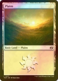 [FOIL] 平地/Plains No.277 【英語版】 [TDM-土地C]
