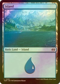 [FOIL] 島/Island No.280 【英語版】 [TDM-土地C]