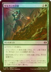 [FOIL] サルカンの決意/Sarkhan's Resolve 【日本語版】 [TDM-緑C]