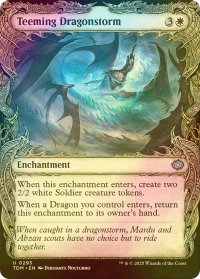 [FOIL] 充溢するドラゴンの嵐/Teeming Dragonstorm (ショーケース版) 【英語版】 [TDM-白U]