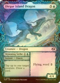 [FOIL] ダルガー島の龍/Dirgur Island Dragon (ショーケース版) 【英語版】 [TDM-青C]