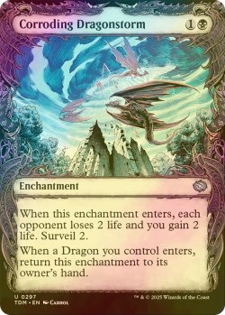 画像1: [FOIL] 腐蝕するドラゴンの嵐/Corroding Dragonstorm (ショーケース版) 【英語版】 [TDM-黒U]