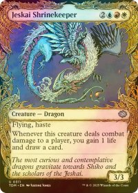 [FOIL] ジェスカイの祭壇守り/Jeskai Shrinekeeper (ショーケース版) 【英語版】 [TDM-金U]
