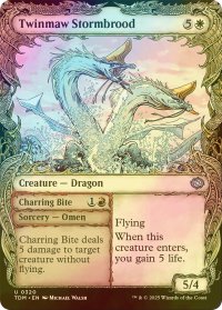 [FOIL] 双つ口の嵐孵り/Twinmaw Stormbrood (ショーケース版) 【英語版】 [TDM-白U]