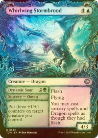 [FOIL] 竜巻翼の嵐孵り/Whirlwing Stormbrood (ショーケース版) 【英語版】 [TDM-青U]
