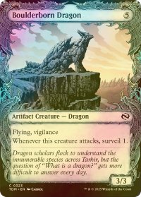 [FOIL] 丸岩生まれの龍/Boulderborn Dragon (ショーケース版) 【英語版】 [TDM-灰C]