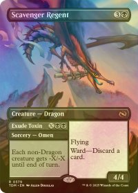 [FOIL] ゴミあさりの執政/Scavenger Regent (全面アート・海外産ブースター版) 【英語版】 [TDM-黒R]