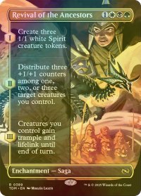 [FOIL] 祖先たちの蘇生/Revival of the Ancestors (全面アート・海外産ブースター版) 【英語版】 [TDM-金R]