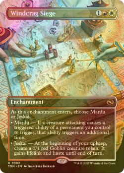画像1: [FOIL] 強風岩峰の包囲/Windcrag Siege (全面アート・海外産ブースター版) 【英語版】 [TDM-金R]