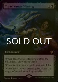 [FOIL] 裏切る恵み/Treacherous Blessing (拡張アート版) 【英語版】 [THB-黒R]