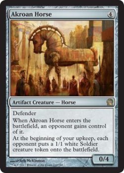 画像1: アクロスの木馬/Akroan Horse 【英語版】 [THS-灰R]
